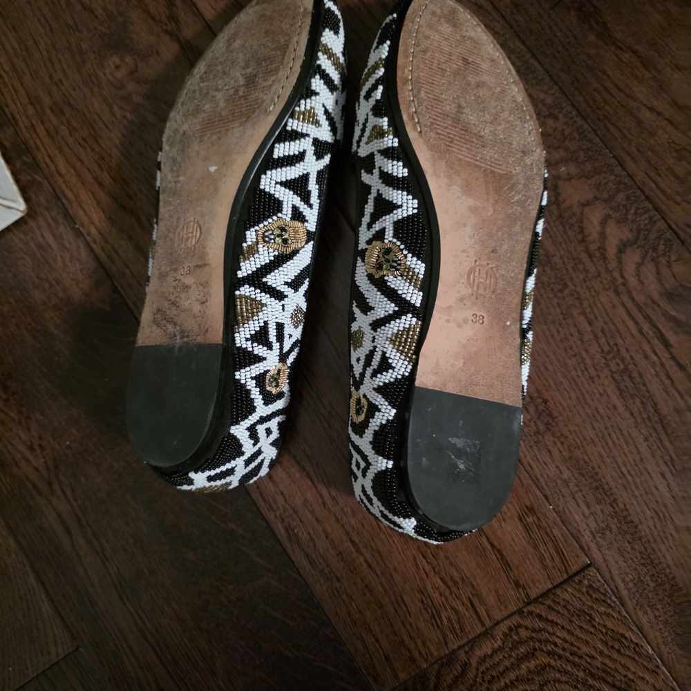 House of Harlow 1960 1960 Zenith Black and Gold Loafers - Picture 3 of 4